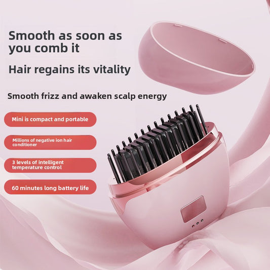 Portable Ceramic Hair Straightener Comb – Fast Styling Anywhere
