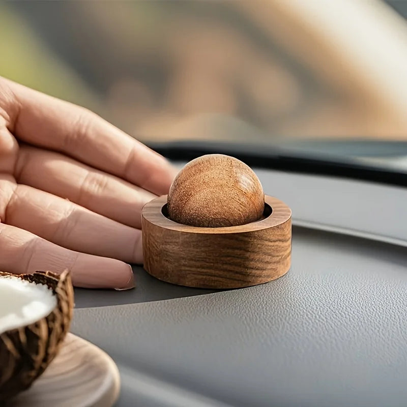 Wooden Rotating Aroma Diffuser – Car & Home Fragrance Air Freshener
