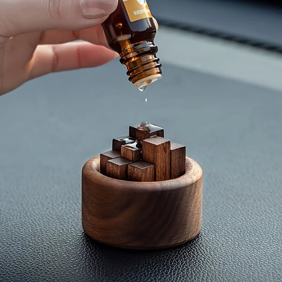 Wooden Aroma Diffuser – Natural Home & Car Fragrance Decor