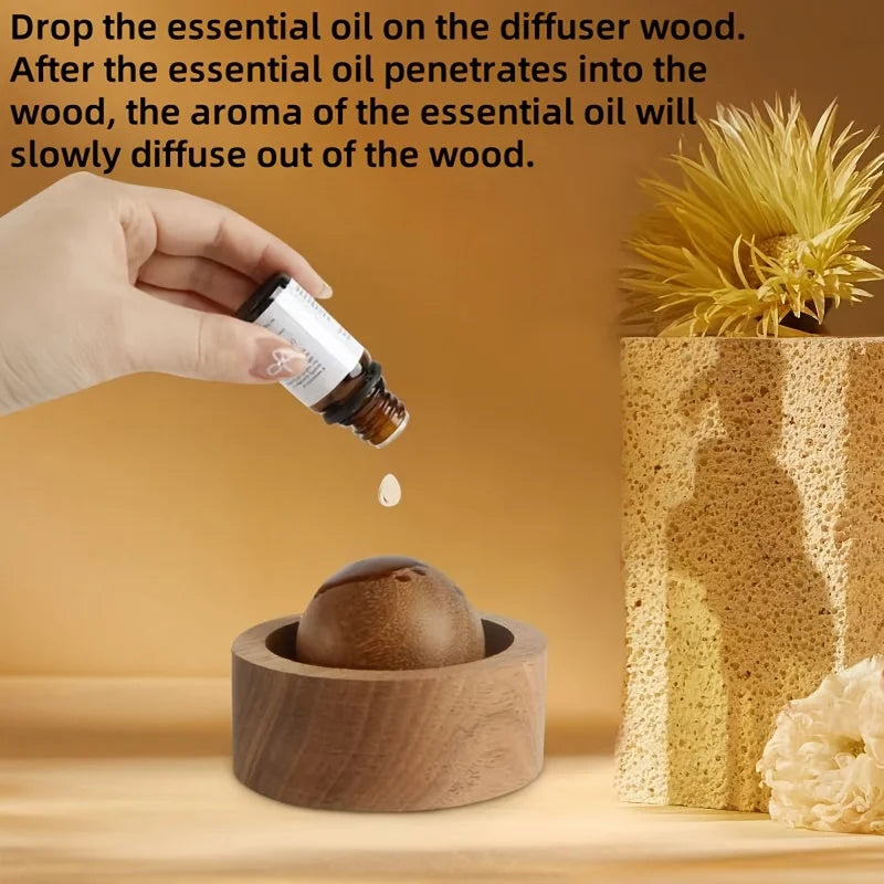 Wooden Rotating Aroma Diffuser – Car & Home Fragrance Air Freshener