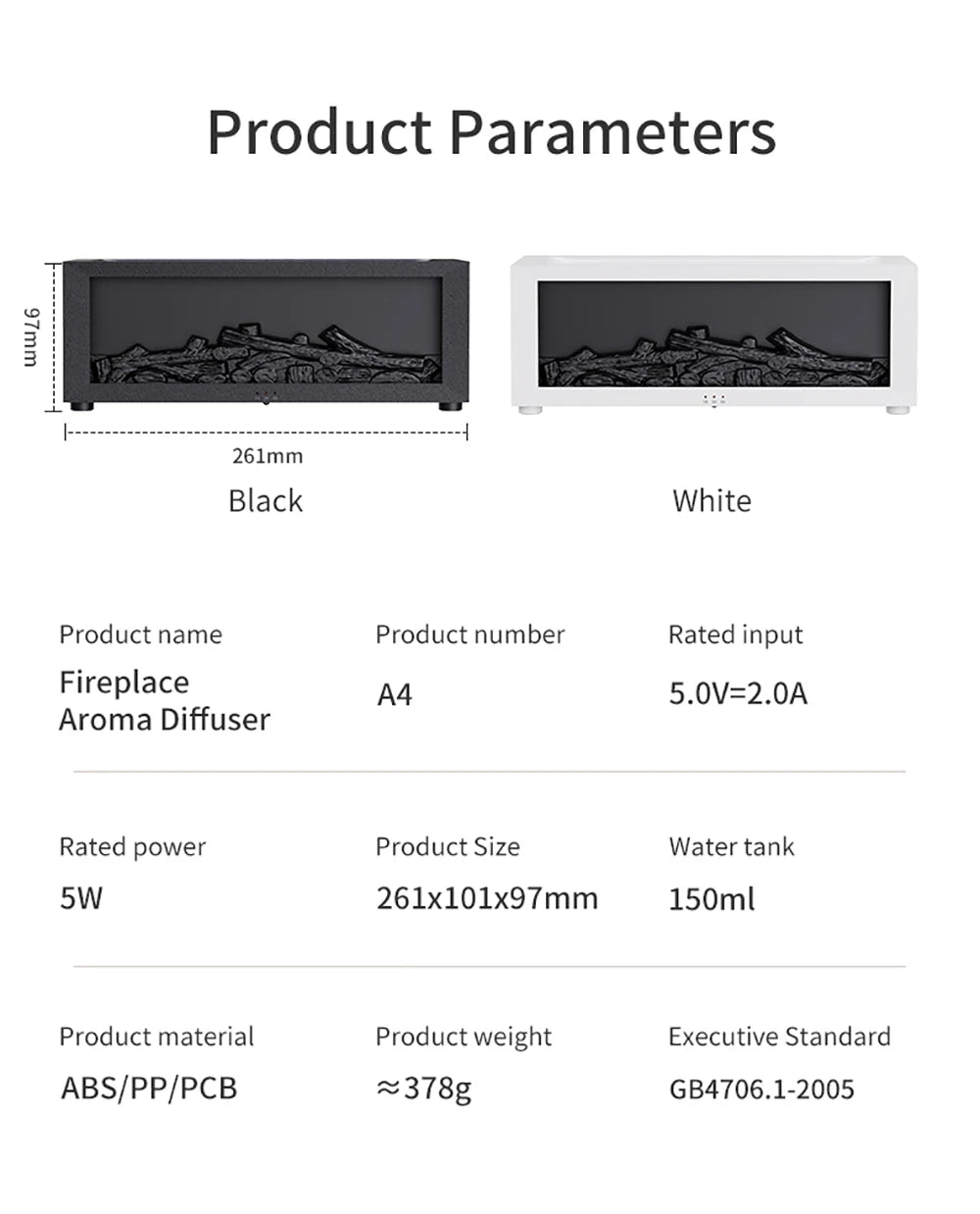 Flame Essential Oil Diffuser – Aromatherapy Humidifier with Night Light