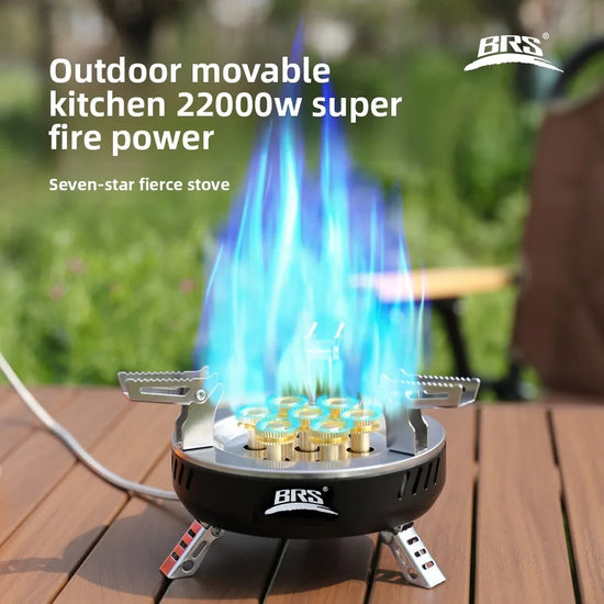 BRS 3/7-Burner Portable Gas Stove – High-Power Outdoor Camping & Picnic Burner