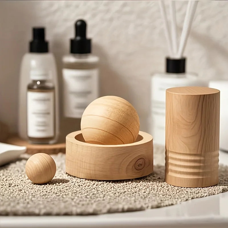 Wooden Rotating Aroma Diffuser – Car & Home Fragrance Air Freshener