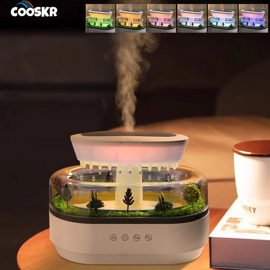Raindrop Essential Oil Diffuser – Aroma Humidifier with LED Colorful Light