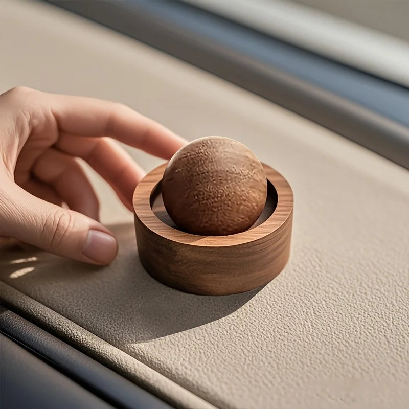 Wooden Rotating Aroma Diffuser – Car & Home Fragrance Air Freshener